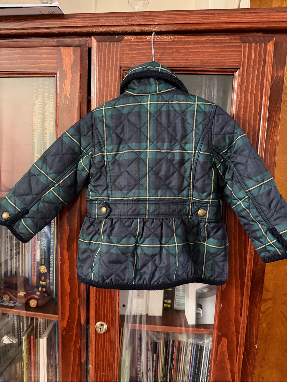 Ralph Lauren Quilted Plaid Infant Jacket - Green/Blue Size 12 Months - Picture 8 of 12